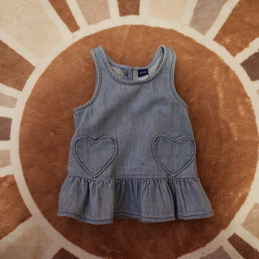 Old Navy Blue Denim Kids Casual Dress